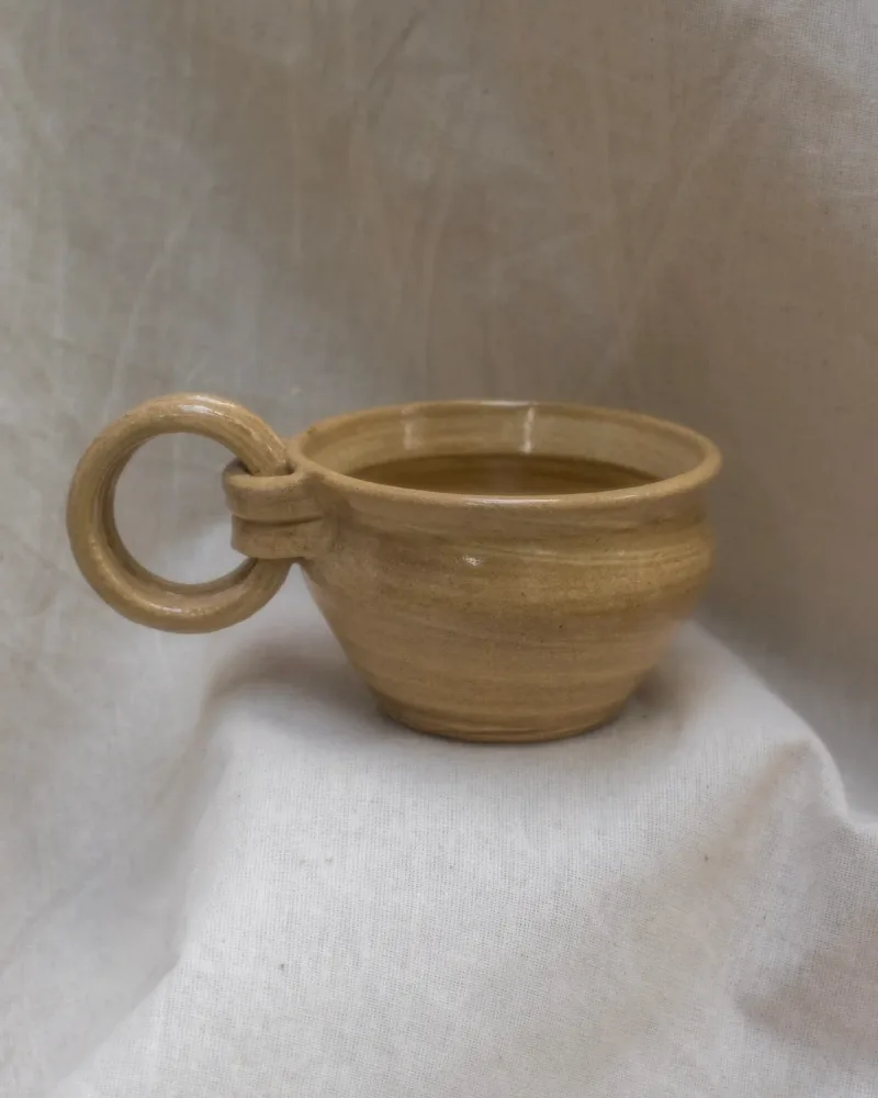 Ringed mug, banded stoneware