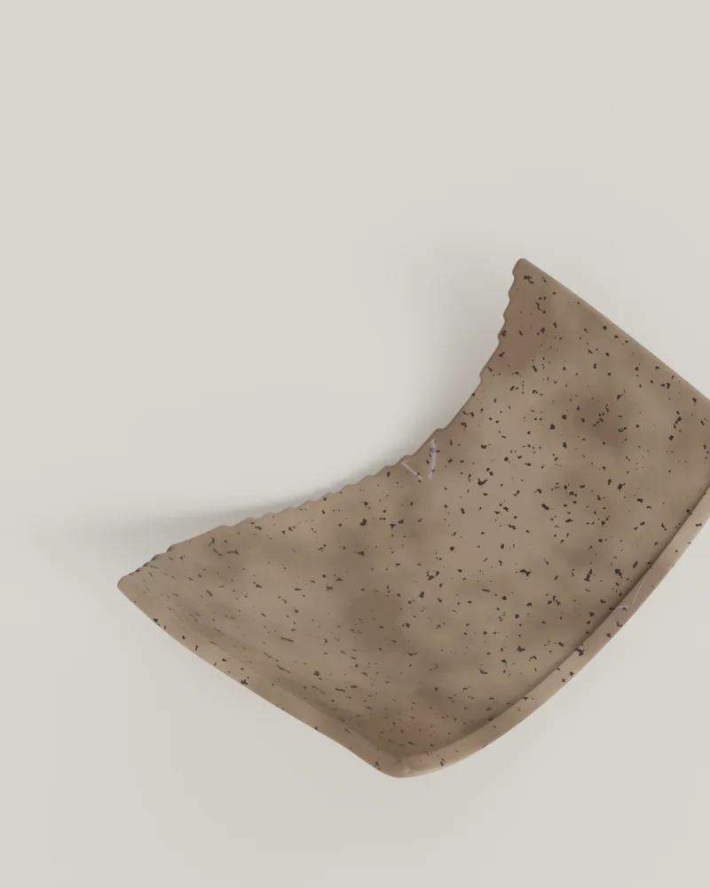 Rim sherd in speckled stoneware — a study of what survives